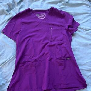 MedGear Purple Scrub Top